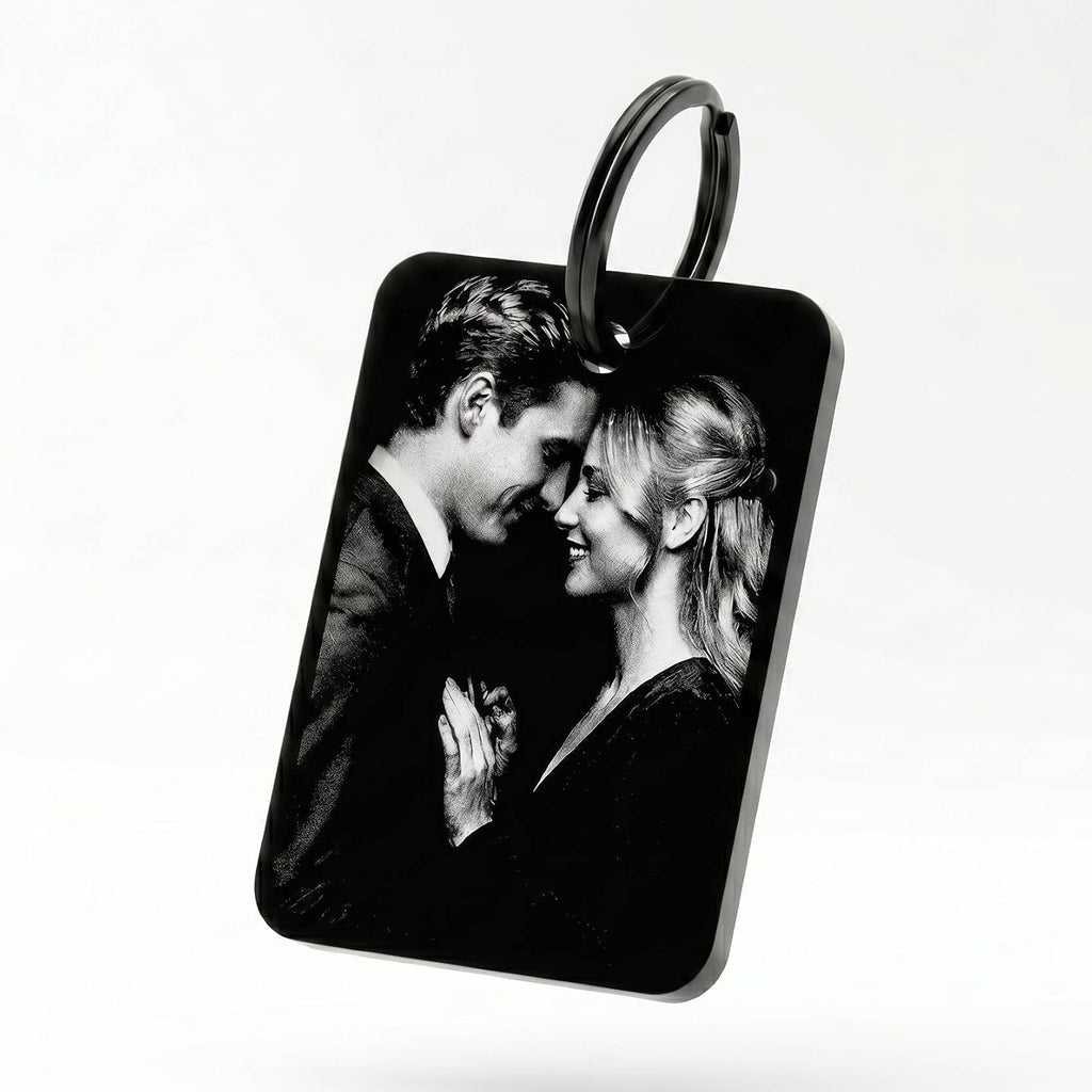 Custom Laser Engraved Photo Keychain