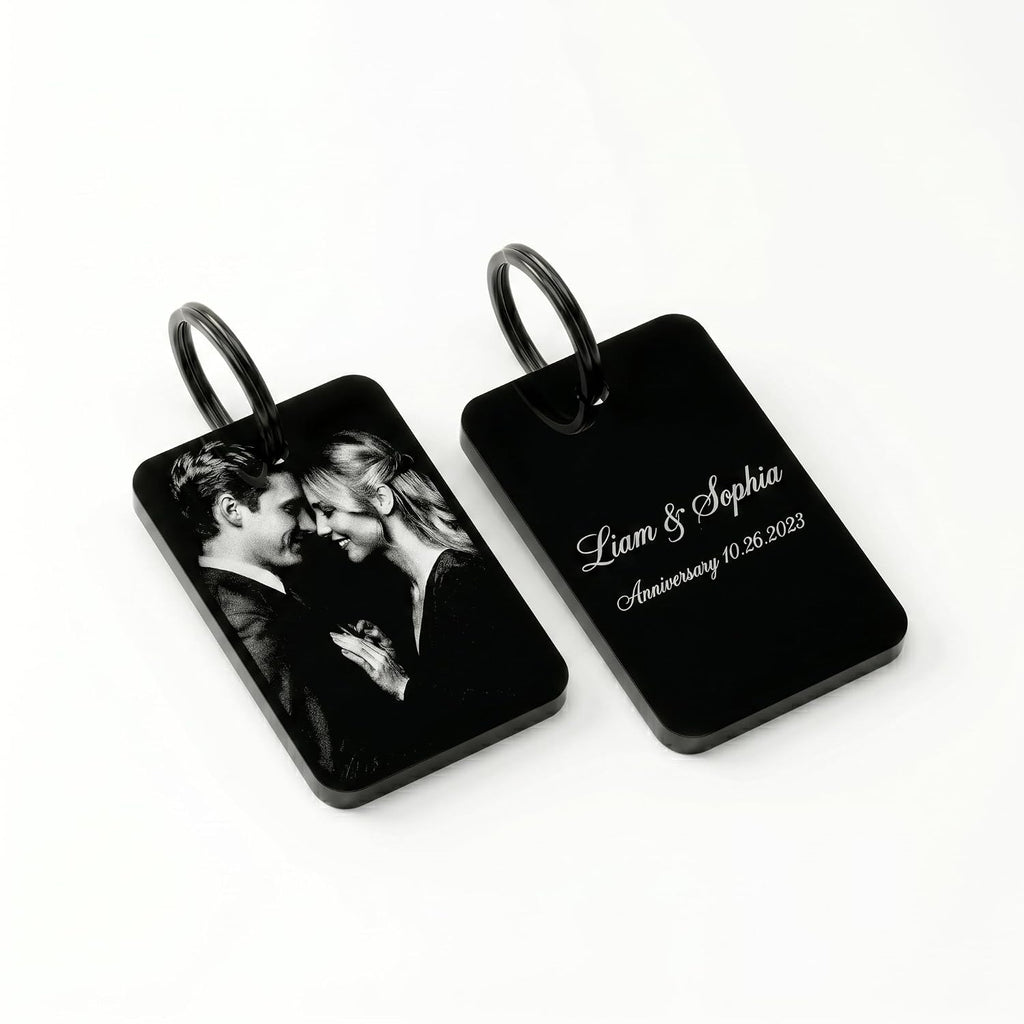 Custom Laser Engraved Photo Keychain