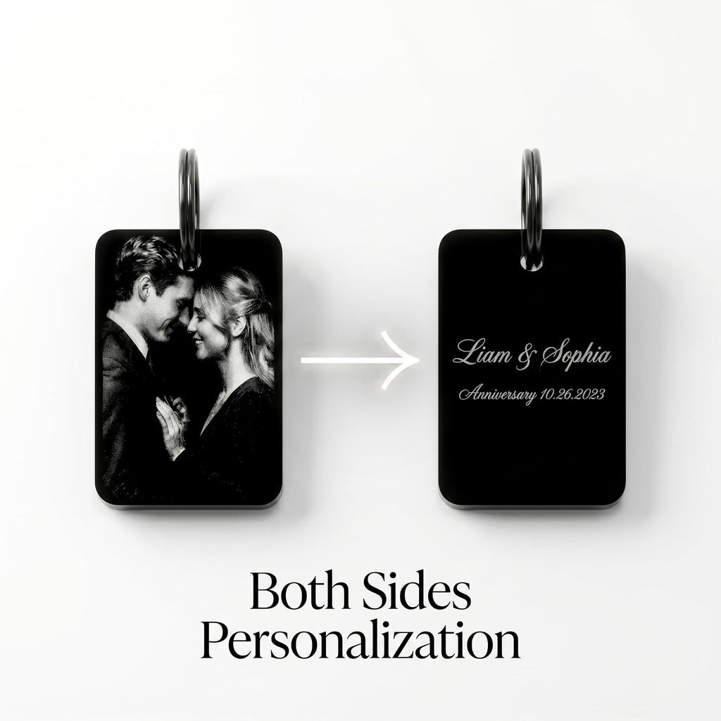 Custom Laser Engraved Photo Keychain